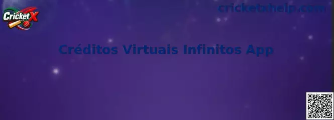 Interfaz de análisis táctico y saldo demo de Créditos Virtuais Infinitos App para Cricket X